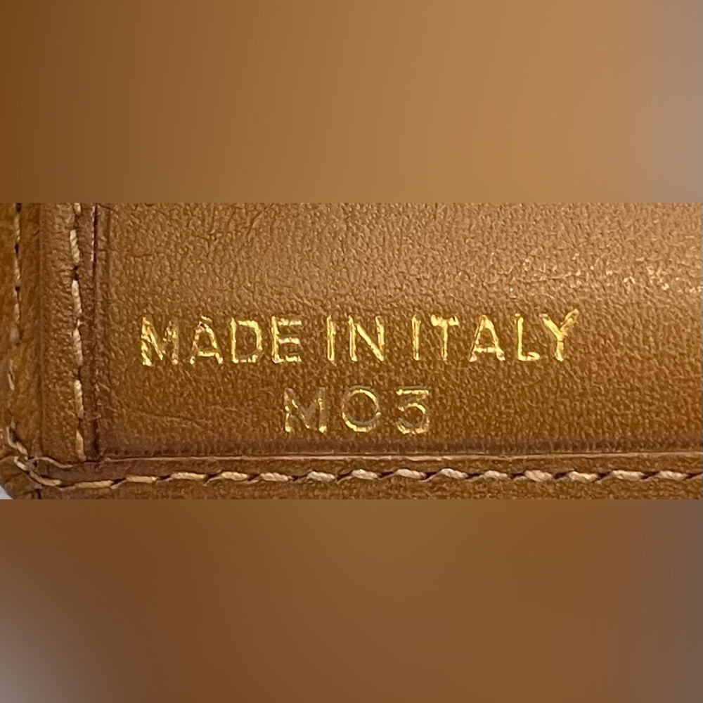 Celine Authentic Vintage Leather and Canvas Compact Carriage Print Wallet - Picture 8 of 16